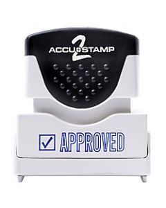 ACCU-STAMP2 Pre-Ink Message Stamp, "Approved", Blue