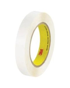 3M 444 Double-Sided Film Tape, 3in Core, 0.75in x 36 Yd., Clear, Case Of 6
