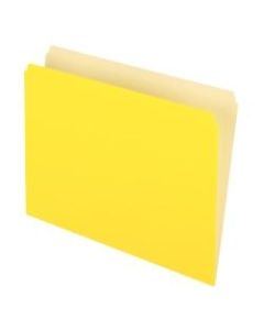 Pendaflex Straight-Cut Color File Folders, Letter Size, Yellow, Box Of 100