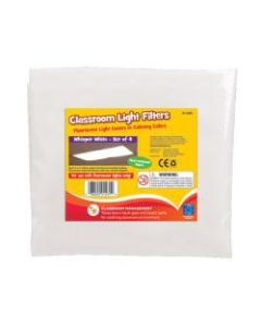 Educational Insights Classroom Fluorescent Light Filters, 36in x 24in, Whisper White, Pack Of 4