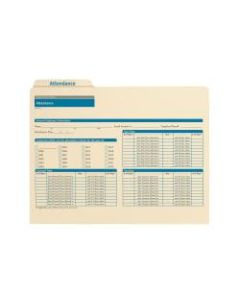 ComplyRight Attendance Folders, 11 3/4in x 9 1/2in, Manila, Pack Of 25