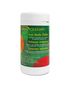 Compucessory Anti-Static Cleaning Wipes, Tub of 100