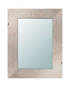 PTM Images Framed Mirror, Light Wood, 13 5/8inH x 11 5/8inW, White
