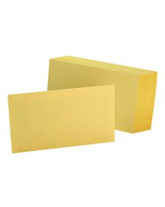 Oxford Color Index Cards, Unruled, 3in x 5in, Canary, Pack Of 100