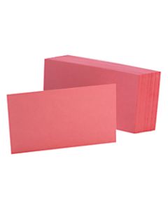 Oxford Color Index Cards, Unruled, 3in x 5in, Cherry, Pack Of 100