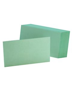 Oxford Color Index Cards, Unruled, 3inx 5in, Green, Pack Of 100