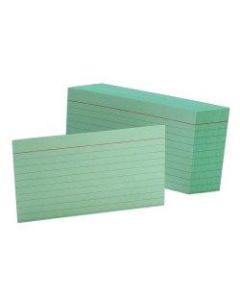 Oxford Color Index Cards, Ruled, 3in x 5in, Green, Pack Of 100