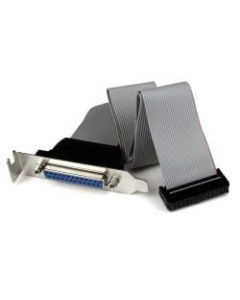 StarTech.com Low Profile 16in Parallel Port Header Cable Adapter with Bracket - DB25 (F) to IDC26