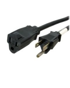 StarTech.com 6 ft 14 AWG Power Cord Extension - NEMA 5-15R to NEMA 5-15P - 6ft - NEMA 5-15P - NEMA 5-15R 125V AC - 15A - Black