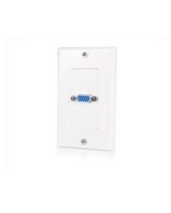 StarTech.com Single Outlet 15-Pin Female VGA Wall Plate - White - Add an in-wall VGA port, for neat, professional quality video installations. - VGA wall plate - video wall plate - video wall plate extender