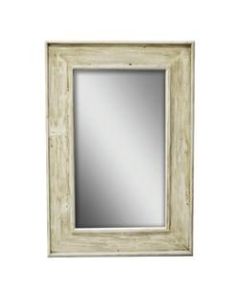 PTM Images Framed Mirror, Bone Wood, 40 1/2inH x 28 1/2inW, Sand