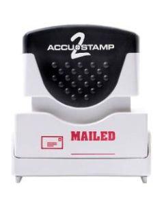ACCU-STAMP2 Pre-Ink Message Stamp, "Mailed", Red