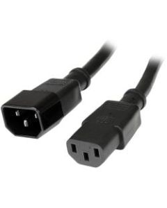 StarTech.com 6 ft 14 AWG Computer Power Cord Extension - C14 to C13 - 6ft - IEC 60320 C14 - IEC 60320 C13 125V AC - 15A - Black