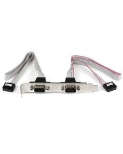 StarTech.com 2 Port 16in DB9 Serial Port Bracket to 10 Pin Header - Add two extra serial ports to the back of your PC, from your motherboard - db9 bracket - db9 header - serial port bracket -serial port header