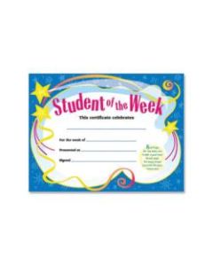 Trend Student of The Week Award Certificate - "Student of the Week" - 8.5in x 11in - 30 / Pack