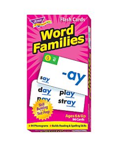 Trend Skill Drill Flash Cards, Word Families, Set Of 96