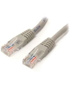 StarTech.com 25 ft Gray Molded Cat5e UTP Patch Cable - Category 5e - 25 ft - 1 x RJ-45 Male Network - 1 x RJ-45 Male Network - Gray