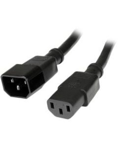 StarTech.com 1 ft Standard Computer Power Cord Extension - C14 to C13 - 1ft