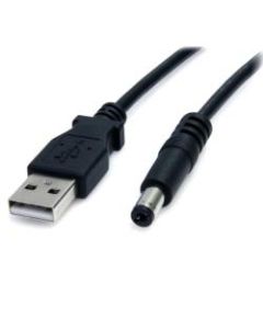 StarTech.com 2m USB to Type M Barrel Cable - USB to 5.5mm 5V DC Cable - 5 V DC - Black - 6.56 ft Cord Length - 1