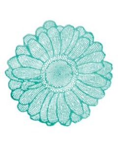 Amscan Spring Floral Pressed Vinyl Place Mats, 15-5/16in, Blue, Pack Of 4 Mats
