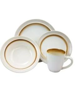 Gibson Elite Lawson 16-Piece Dinnerware Set, Brown