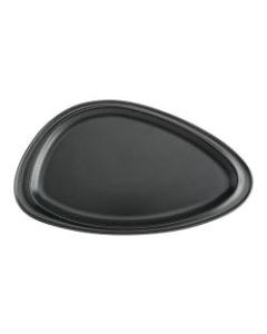 Foundry Geo Ceramic Platters, 9in x 5 3/8in, Matte Black, Pack Of 24 Platters