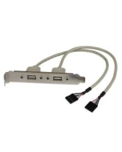 StarTech.com 2 Port USB A Female Slot Plate Adapter - Type A Female USB - 11.25