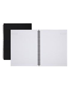 Office Depot Brand Wirebound Business Notebook, 7 1/4in x 9 1/2in, Narrow Ruled, 160 Pages (80 Sheets), Black