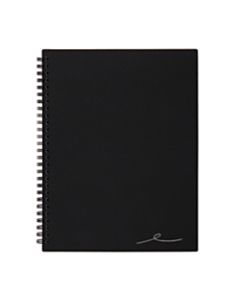 Office Depot Brand Wirebound Business Notebook, 7 1/4in x 9 1/2in, 1 Subject, Narrow Ruled, 160 Pages (80 Sheets), Black