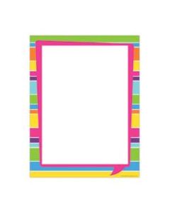Barker Creek Computer Paper, 8 1/2in x 11in, Happy Bright Stripe, Pack Of 50 Sheets