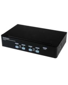StarTech.com 4 Port Rack Mountable USB KVM Switch with Audio & USB 2.0 Hub