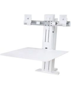 Ergotron WorkFit-SR Desk Mount for Monitor, Keyboard - White - 2 Display(s) Supported - 24in Screen Support - 25 lb Load Capacity