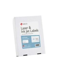 MACO White Laser/Ink Jet Shipping Labels, MACML1000B, Permanent Adhesive, 2inW x 4inL, Rectangle, White, 10 Per Sheet, Box Of 2,500