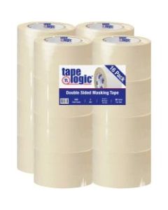 Tape Logic Double-Sided Masking Tape, 3in Core, 3in x 108ft, Tan, Case Of 16