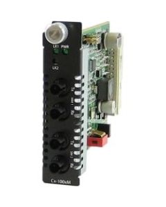 Perle C-100MM-S2ST80 Media Converter - 2 x ST Ports - 100Base-ZX, 100Base-FX - Internal