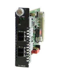 Perle C-100MM-S2LC80 Media Converter - 2 x LC Ports - DuplexLC Port - 100Base-ZX, 100Base-FX - Internal