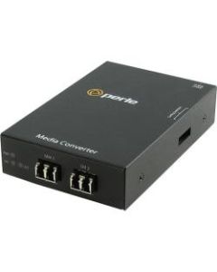 Perle S-100MM-S2LC80 Media Converter - 2 x LC Ports - DuplexLC Port - 100Base-FX, 100Base-ZX - Rail-mountable, Rack-mountable, Wall Mountable