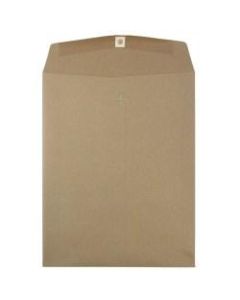 JAM Paper Open-End 10in x 13in Manila Catalog Envelopes, Gummed Closure, Brown Kraft Paper Bag, Pack Of 10