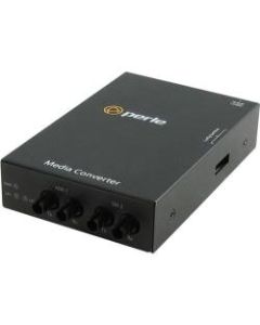 Perle S-100MM-S2ST80 Media Converter - 2 x ST Ports - 100Base-ZX, 100Base-FX - Rack-mountable, Rail-mountable, Wall Mountable