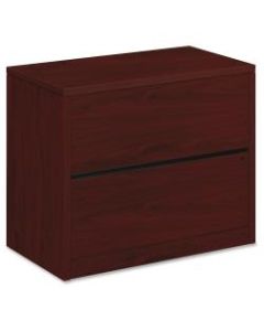 HON 10500 36inW Lateral 2-Drawer File Cabinet, Mahogany