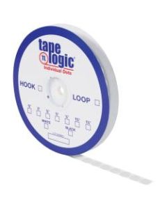 Tape Logic Sticky Back Hook Dots, 7/8in, White, Pack of 900 Dots