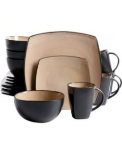 Gibson Table Ware - - Stoneware - Dishwasher Safe - Microwave Safe - Taupe