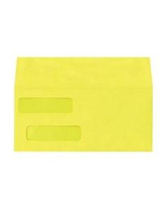 LUX #10 Invoice Envelopes, Double-Window, Peel & Press Closure, Citrus, Pack Of 50
