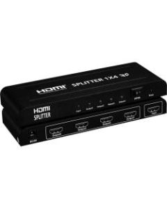 4XEM 4 Port high speed HDMI video splitter fully supporting 1080p, 3D for Blu-Ray, gaming consoles and all other HDMI compatible devices - 4XEM 1080p/3D 1 HDMI in 4 HDMI out video splitter and amplifier with LED indicators for connection and power