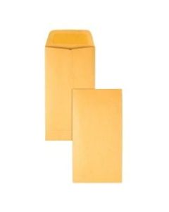 Quality Park #7 Coin Envelopes, Gummed Seal, Brown, Box Of 500