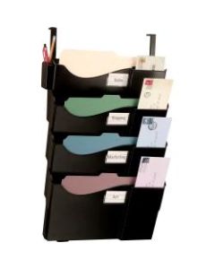 Office Depot Brand Wall Pockets With 4 Hangers, Letter Size/Legal Size, Black