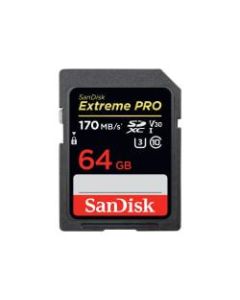 SanDisk Extreme Pro - Flash memory card - 64 GB - Video Class V30 / UHS-I U3 / Class10 - SDXC UHS-I