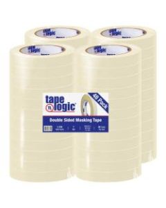 Tape Logic Double-Sided Masking Tape, 3in Core, 0.75in x 108ft, Tan, Case Of 48