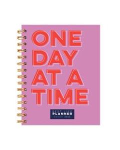TF Publishing Daily/Monthly Luxe Planner, 7-1/2in x 9in, Pink, January To December 2022