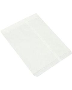 Partners Brand Flat Merchandise Bags, 12inW x 15inD, White, Case Of 1,000